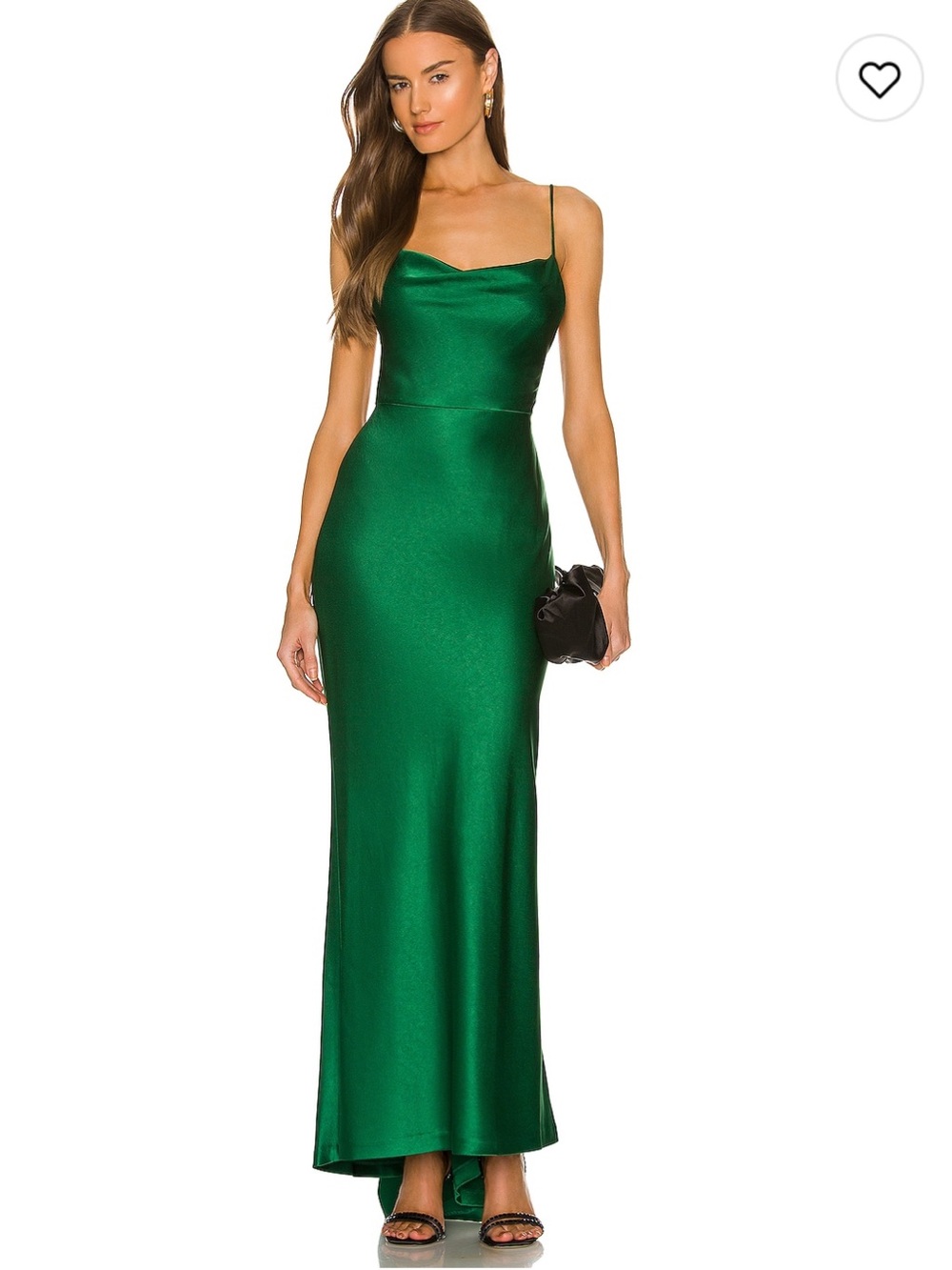 Alice + Olivia Montana Maxi Gown in Deep Emerald Size 8